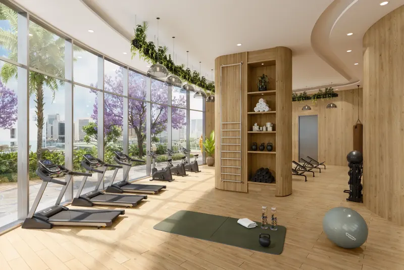 Naturally lit fitness centre