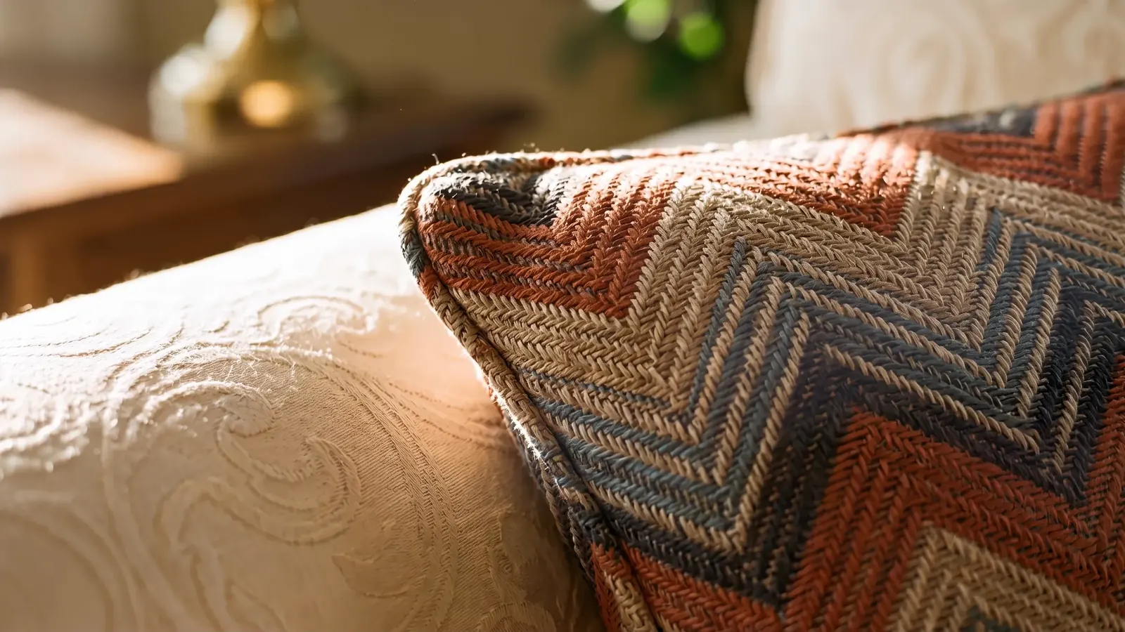 Missoni Home zigzag cushion detail